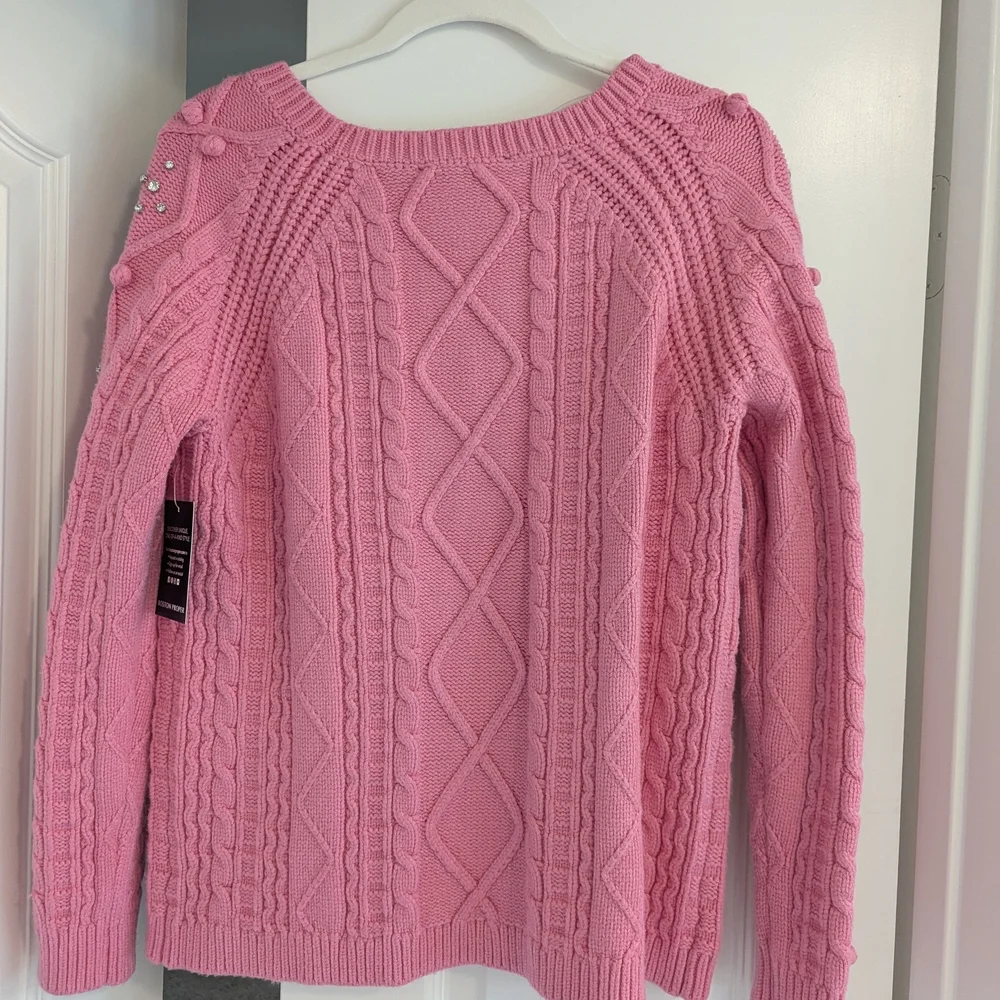 Boston Proper Pink Rhinestone Sweater - Picture 9 of 10